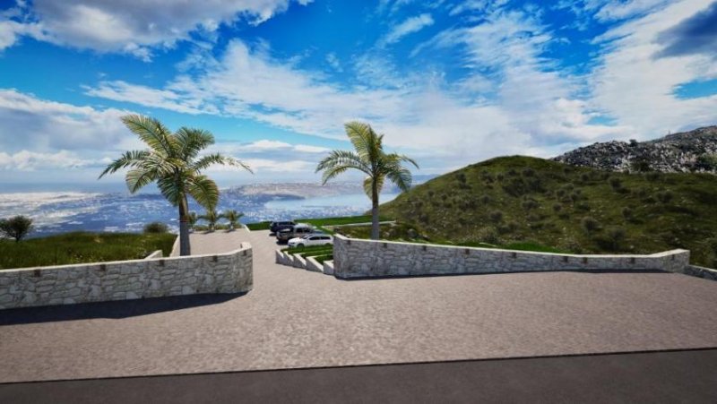Malaxa Kreta, Malaxa: Neubau-Projekt! Villa am Hang mit Panoramablick auf die Souda-Bucht zu verkaufen Haus kaufen